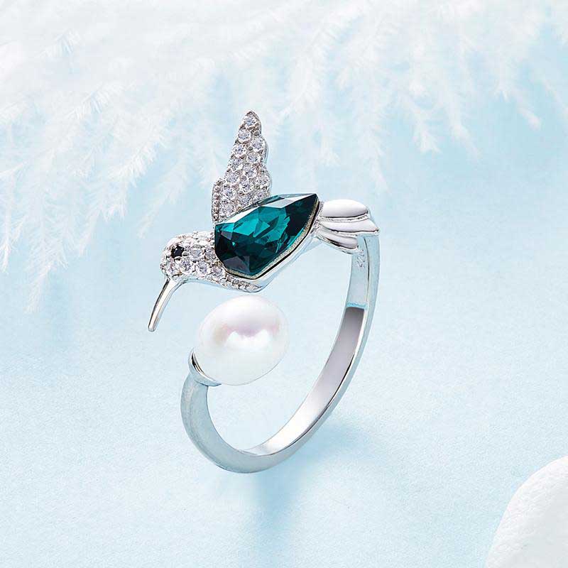 Sterling silver hummingbird ring 2025