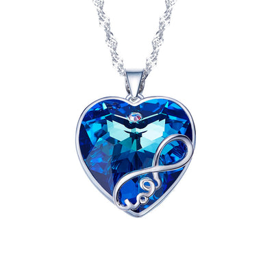 Davena Blue Purple Series Heart Necklace - Davena watches