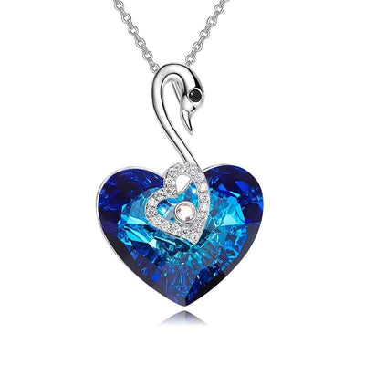 Davena Fashion Heart Shaped Blue Necklaces - Davena watches