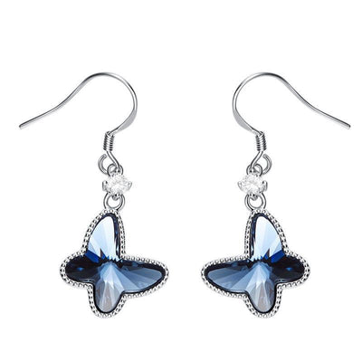 Davena Blue Butterfly Dangle Earrings - Davena watches