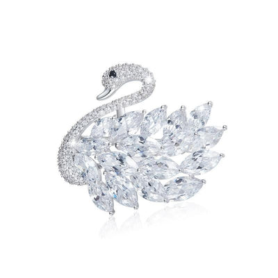 Elegant Swan Luxury Brooches - Davena watches